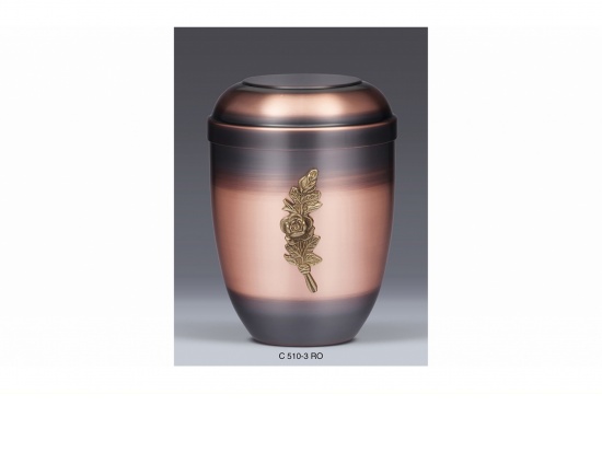 Kupferurne mit goldenen Rosen   <small>(1801016)</small>